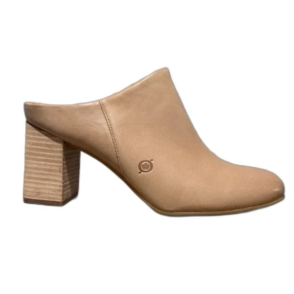 Born leather tan mules NEW SZ10 - Picture 1 of 7